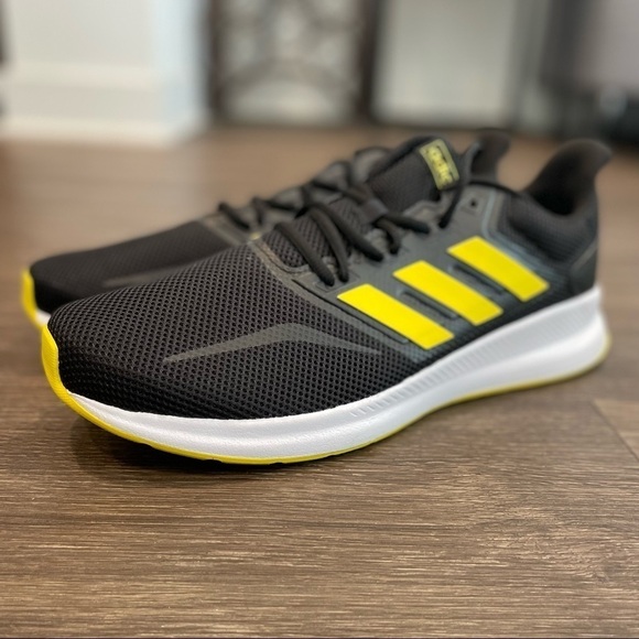 Adidas Runfalcon K 'Shock Yellow' Marathon sz 12 - Picture 2 of 5